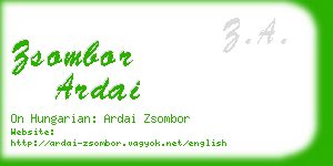 zsombor ardai business card